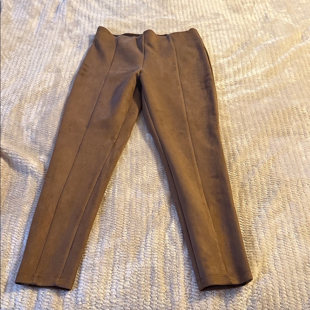 LOFT Brown Dress Pants- suede like material - small petite - new!